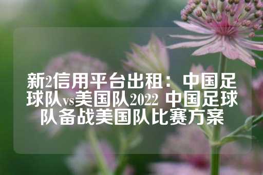 新2信用平台出租：中国足球队vs美国队2022 中国足球队备战美国队比赛方案